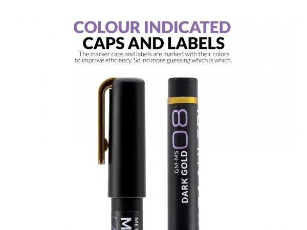 Gaahleri GM-MS08 Metallic Series Markers Dark Gold