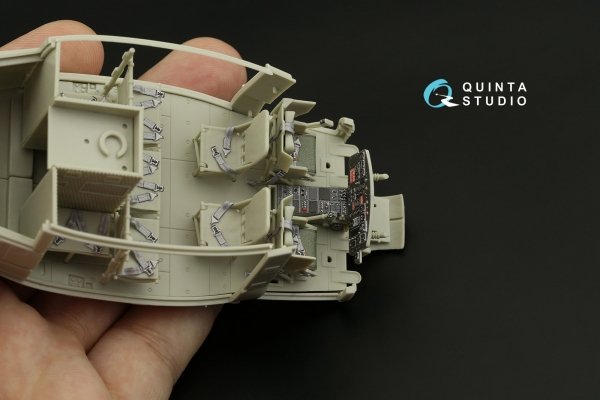Quinta Studio QD48267 UH-1D 3D-Printed coloured Interior on decal paper (KittyHawk) 1/48