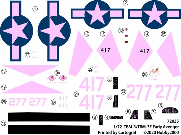 Hobby 2000 72035 TBM-3/3E AVENGER Early ( Hasegawa ) 1/72