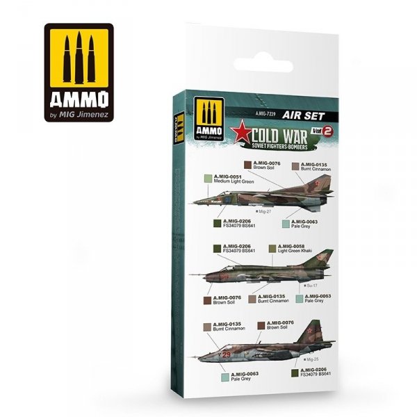AMMO of Mig Jimenez 7239 COLD WAR VOL. 2 SOVIET FIGHTER-BOMBERS SET 6x17ml