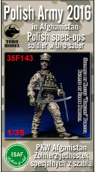 Toro 35F143 PKW Afganistan - Żołnierz jednostek specjalnych z szablą 1/35