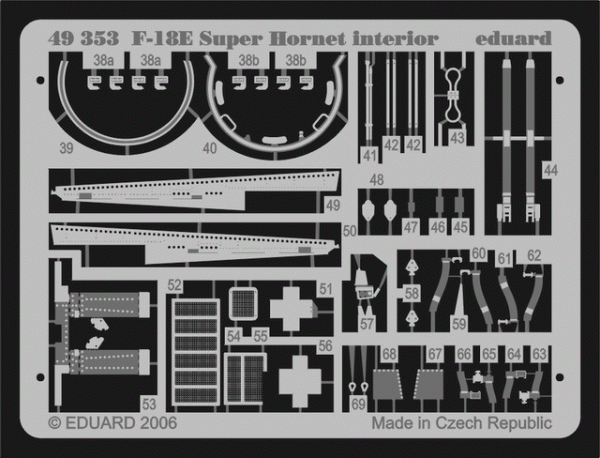 Eduard 49353 F-18E interior 1/48 Hasegawa