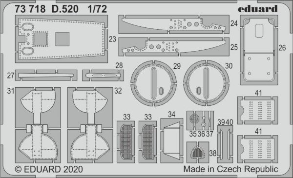Eduard 73718 D.520 1/72 HOBBY 2000, HASEGAWA
