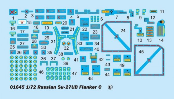 Trumpeter 01645  Russian Su-27UB Flanker C Fighter (1:72)