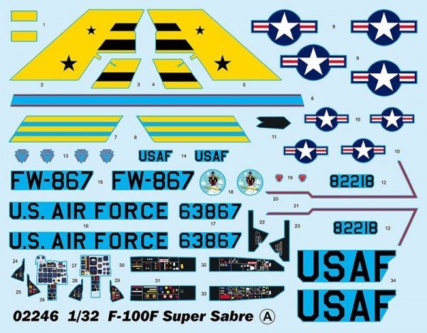 Trumpeter 02246 F-100F Super Sabre 1/32