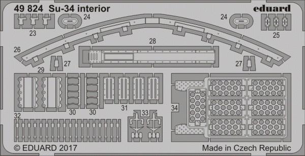 Eduard 49824 Su-34 interior HOBBY BOSS 1/48