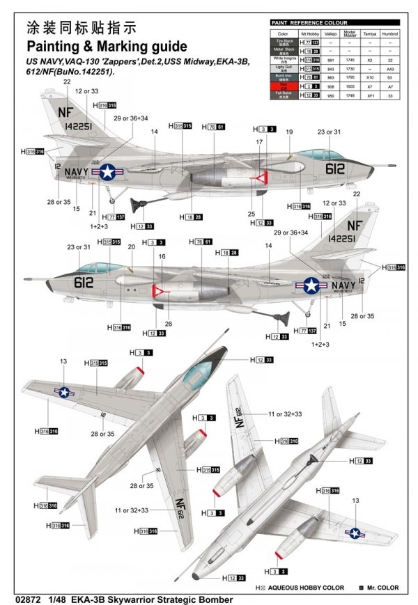 Trumpeter 02872 EKA-3B Skywarrior