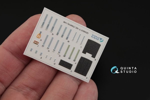 Quinta Studio QD48037 F-16С 3D-Printed &amp; coloured Interior on decal paper (for Tamiya kit) 1/48