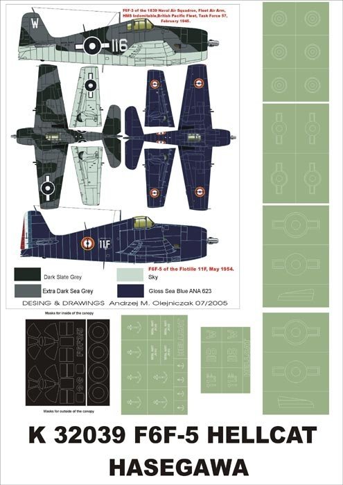 Montex K32039 F6F-3/5 Hellcat 1/32