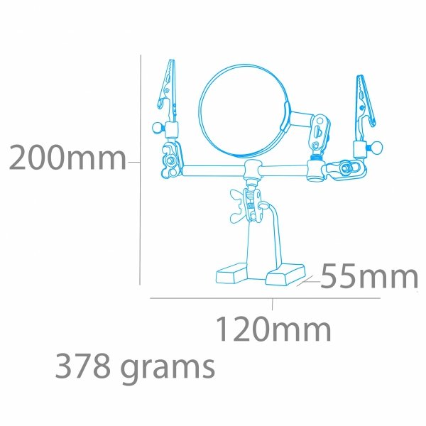 Modelcraft PCL2228 Helping Hands &amp; Glass Magnifier