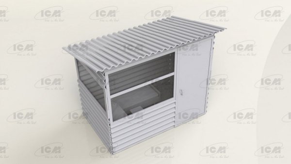 ICM 35901 Chernobyl #1 Radiation monitoring station (ZiL-131KShM truck &amp; 5 figures &amp; diorama base with background) 1/35