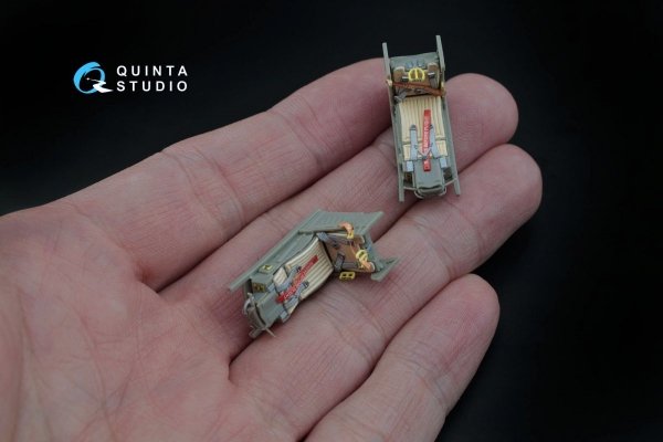 Quinta Studio QD48045 F-16D (block 30/40/50) 3D-Printed &amp; coloured Interior on decal paper (for Kinetic kit) 1/48