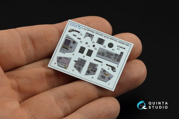 Quinta Studio QDS+48204 Tornado ECR German 3D-Printed &amp; coloured Interior on decal paper (Revell) (small version) (with 3D-printed resin parts) 1/48
