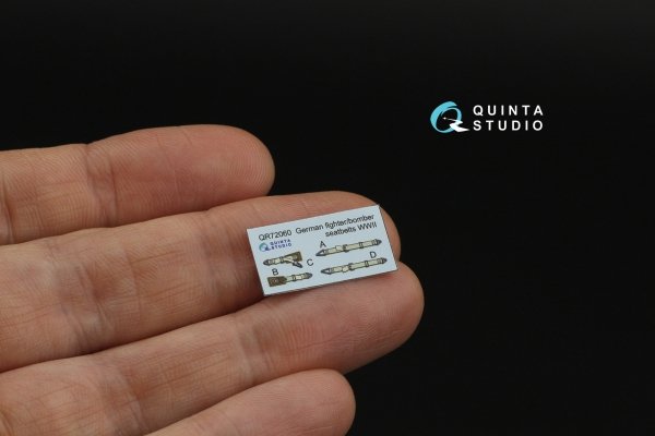 Quinta Studio QR72060 WWII German fighter seat belts (for 2 seats) (All kits) 1/72