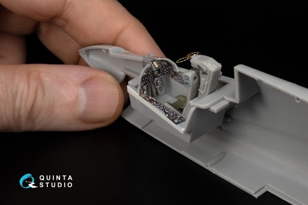 Quinta Studio QD48651 F-8J Crusader 3D-Printed &amp; coloured Interior on decal paper (Hasegawa/Hobby 2000) 1/48