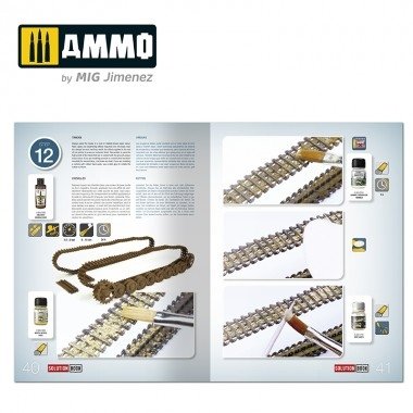 AMMO of Mig Jimenez 6602 SOLUTION BOOK 19 - How to Paint WWII German D.A.K .Vehicles (English, Castellano, Francais, Deutsch)