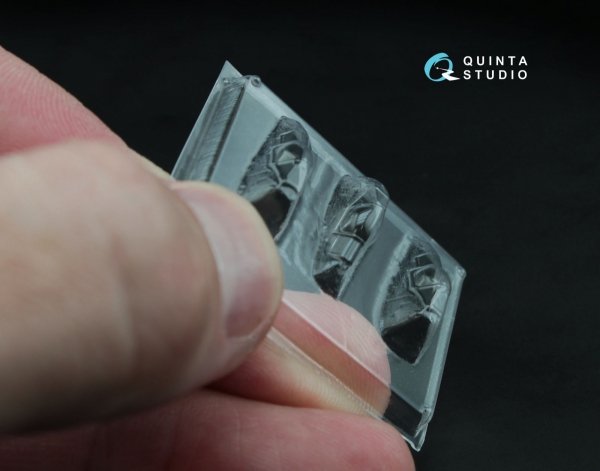 Quinta Studio QC144001 Spitfire Mk.IX vacuuformed clear canopy, 3 pcs (for Eduard kit) 1/144