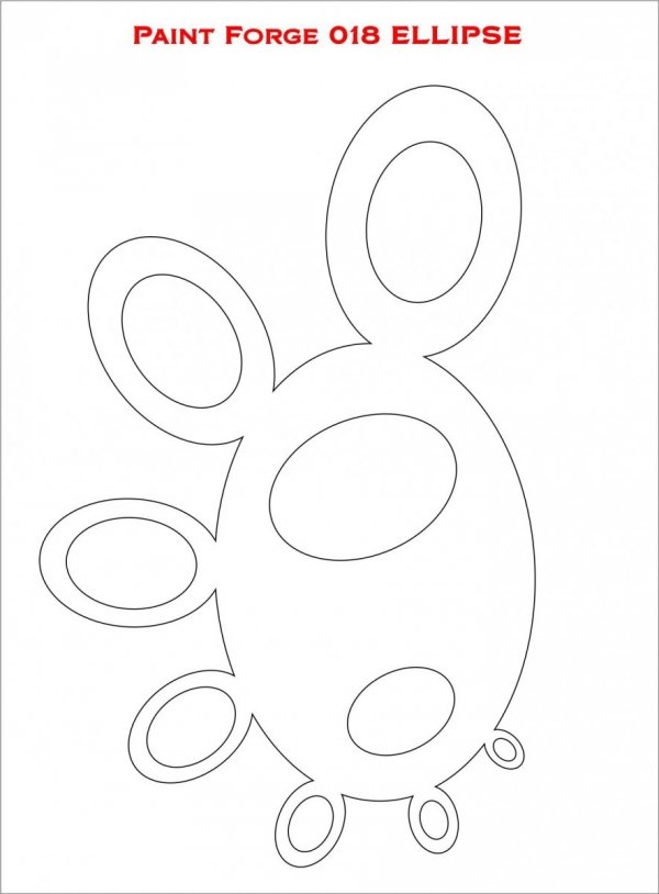 Paint Forge PFST018M STENCIL - ELLIPSE