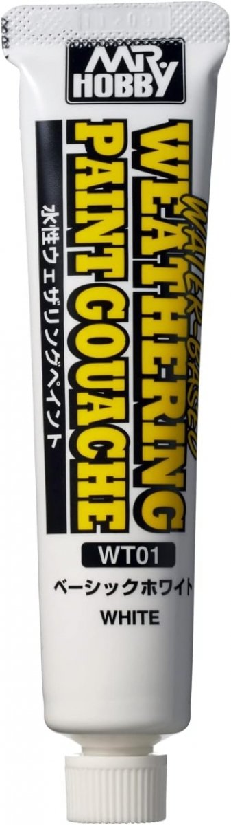 Gunze Sangyo WT-01 Weathering Water-Based Paint Gouache Basic White 20ml