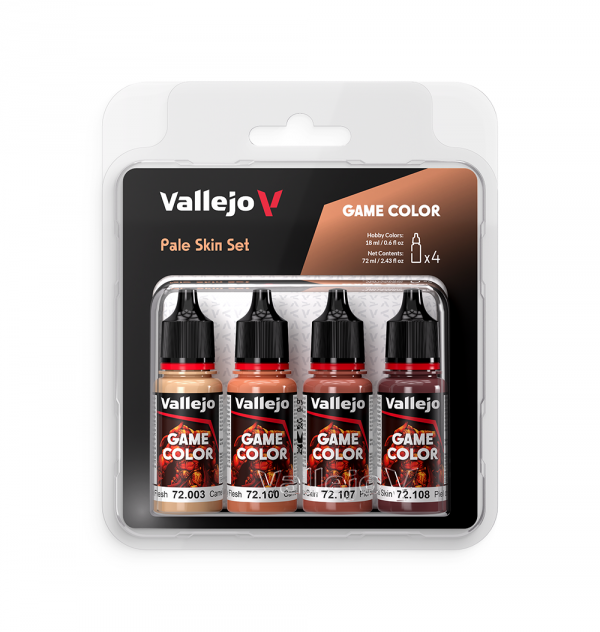 Vallejo 72379 Game Color Pale Skin Set 4x18ml