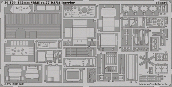 Eduard 36179 152mm ShkH vz.77 DANA interior 1/35 Hobby Boss