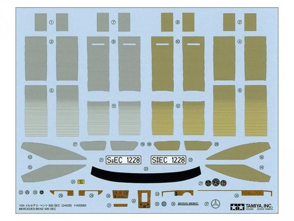 Tamiya 24029 Mercedes-Benz 500 SEC 1/24