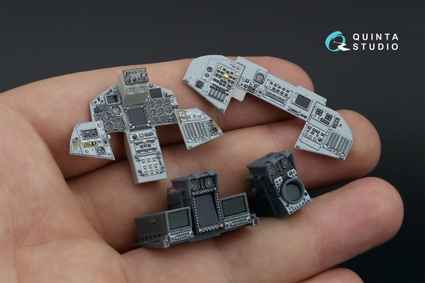 Quinta Studio QD+32228 Tornado Gr.4 3D-Printed &amp; coloured Interior on decal paper (Italeri) (with 3D-printed resin parts) 1/32