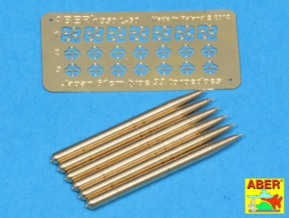Aber 350L-60 Set of 6 Japan torpedoes 61cm Type 93 (1:350)