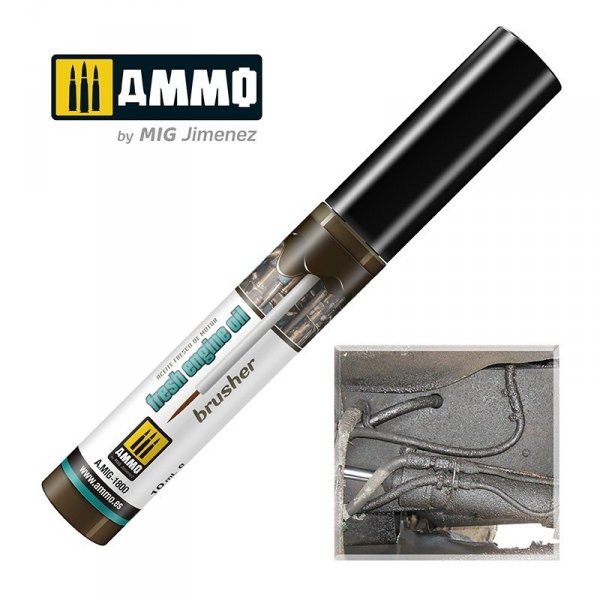 AMMO of Mig Jimenez 1800 EFFECTS BRUSHER - Fresh Engine Oil