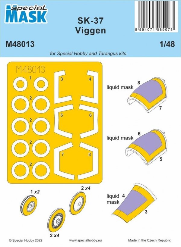 Special Hobby M48013 SK-37 Viggen (for Special Hobby and Tarangus kits) 1/48