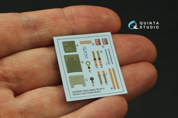 Quinta Studio QD48437 EMB-312 Tucano 3D-Printed coloured Interior on decal paper (Hobby Boss) 1/48