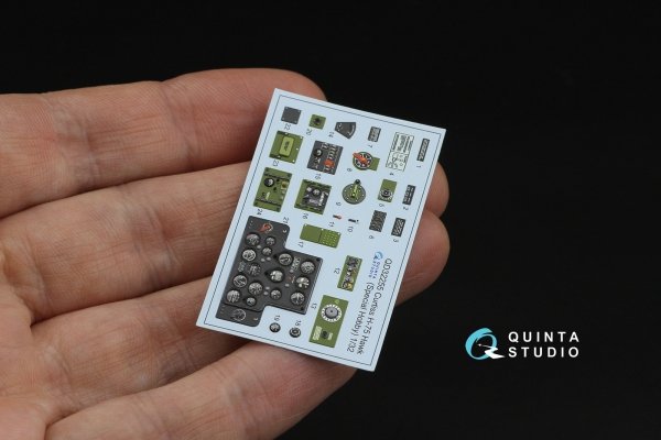 Quinta Studio QD32255 Curtiss H-75 Hawk 3D-Printed &amp; coloured Interior on decal paper (Special Hobby) 1/32
