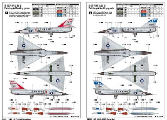 Trumpeter 02891 US F-106A Delta Dart (1:48)