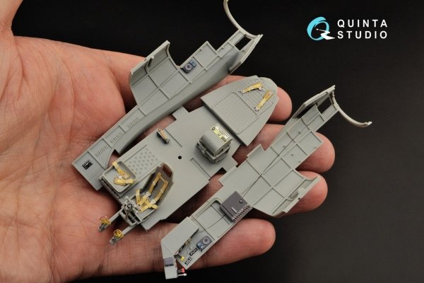 Quinta Studio QD48275 Fw 189A 3D-Printed &amp; coloured Interior on decal paper (GWH) 1/48