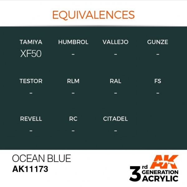 AK Interactive AK11173 OCEAN BLUE – STANDARD 17ml