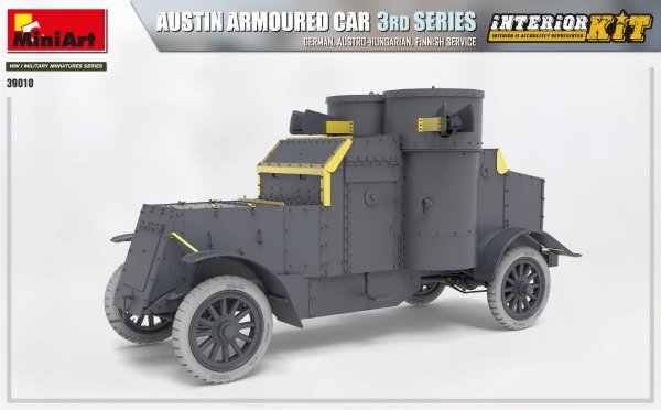 Miniart 39010 AUSTIN ARMOURED CAR 3rd SERIES: GERMAN, AUSTRO-HUNGARIAN, FINNISH SERVICE. INTERIOR KIT 1/35