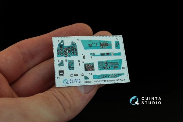 Quinta Studio QD48002 Yak-1 (early production) 3D-Printed &amp; coloured Interior on decal paper (for all kits) 1/48