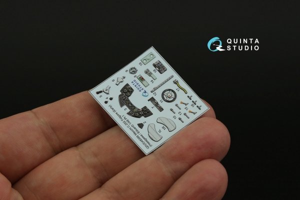 Quinta Studio QD48389 Macchi C.202 Folgore Early 3D-Printed &amp; coloured Interior on decal paper (Hasegawa/Eduard) 1/48