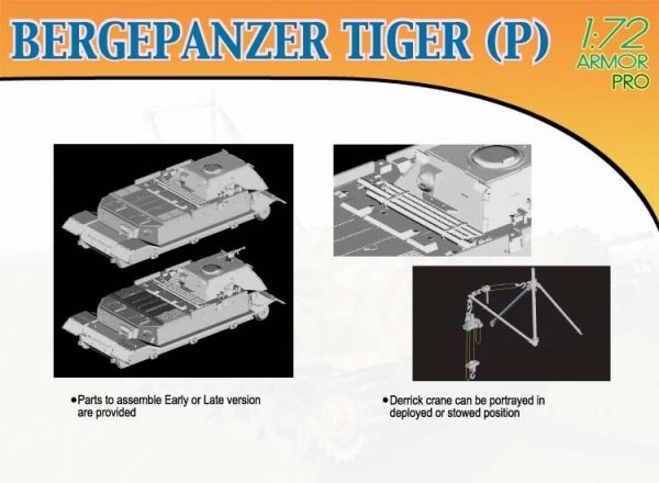 Dragon 7227 BERGEPANZER TIGER (P) (1:72)
