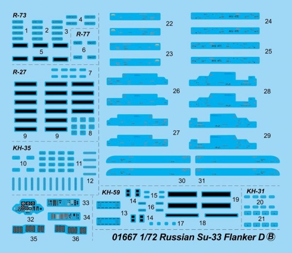 Trumpeter 01667 Russian Su-33 Flanker D