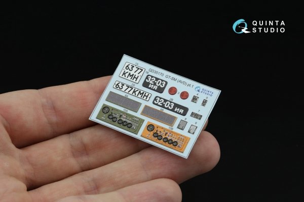 Quinta Studio QD+35170 GT-SM 3D-Printed &amp; coloured Interior on decal paper (AVD) (with 3D-printed resin parts) 1/35