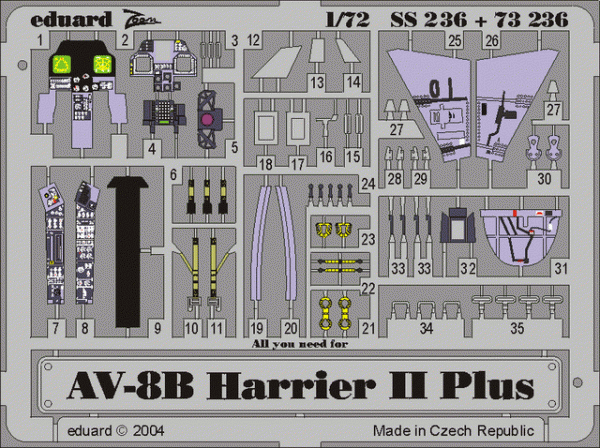 Eduard SS236 AV-8B Plus 1/72 HASEGAWA