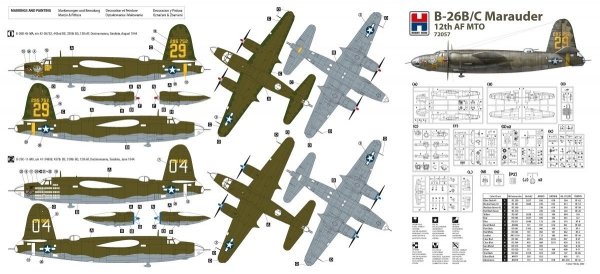 Hobby 2000 72057 B-26B/C Marauder ( HASEGAWA + CARTOGRAF + MASKI ) 1/72
