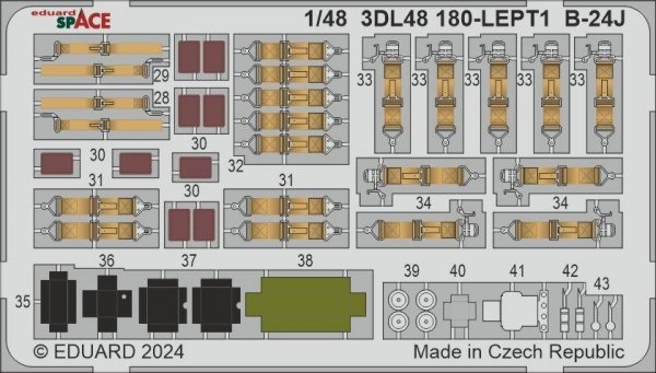 Eduard 3DL48180 B-24J SPACE HOBBY BOSS 1/48