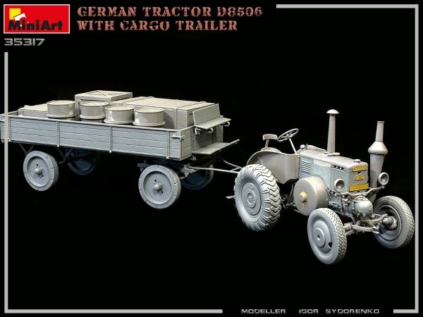 MiniArt 35317 GERMAN TRACTOR D8506 WITH CARGO TRAILER 1/35