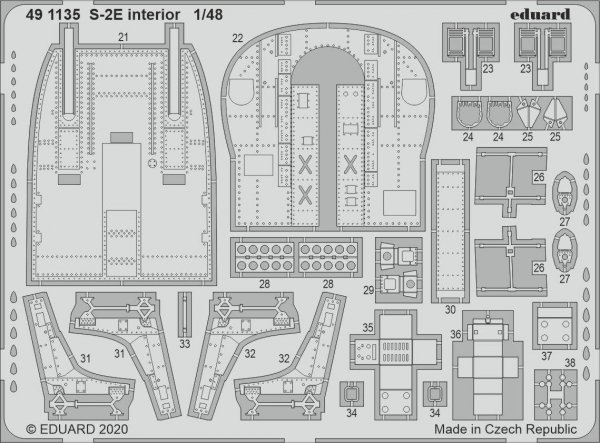 Eduard 491135 S-2E interior KINETIC MODEL 1/48