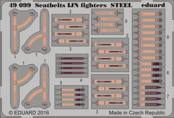 Eduard BIG49343 Seatbelts WWII Axis AF STEEL 1/48