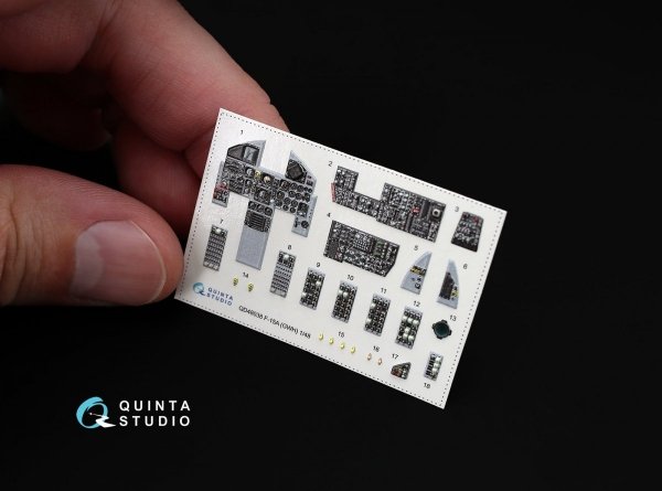 Quinta Studio QD48038 F-15A 3D-Printed &amp; coloured Interior on decal paper (for GWH kit) 1/48