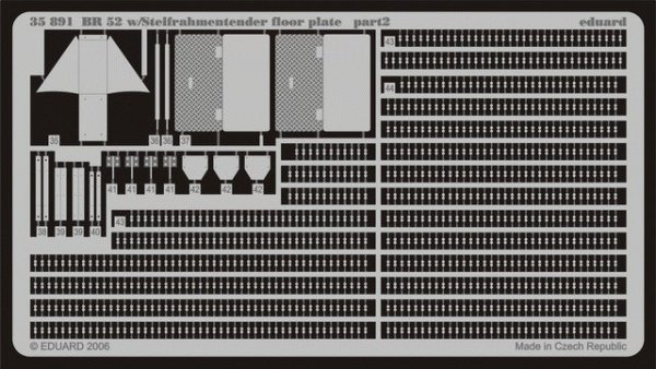 Eduard 35891 BR 52 w/ Steifrahmentender floor plate 1/35 Trumpeter