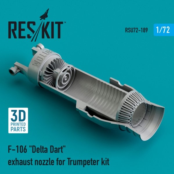 RESKIT RSU72-0189 F-106 &quot;DELTA DART&quot; EXHAUST NOZZLE FOR TRUMPETER KIT (3D PRINTED) 1/72
